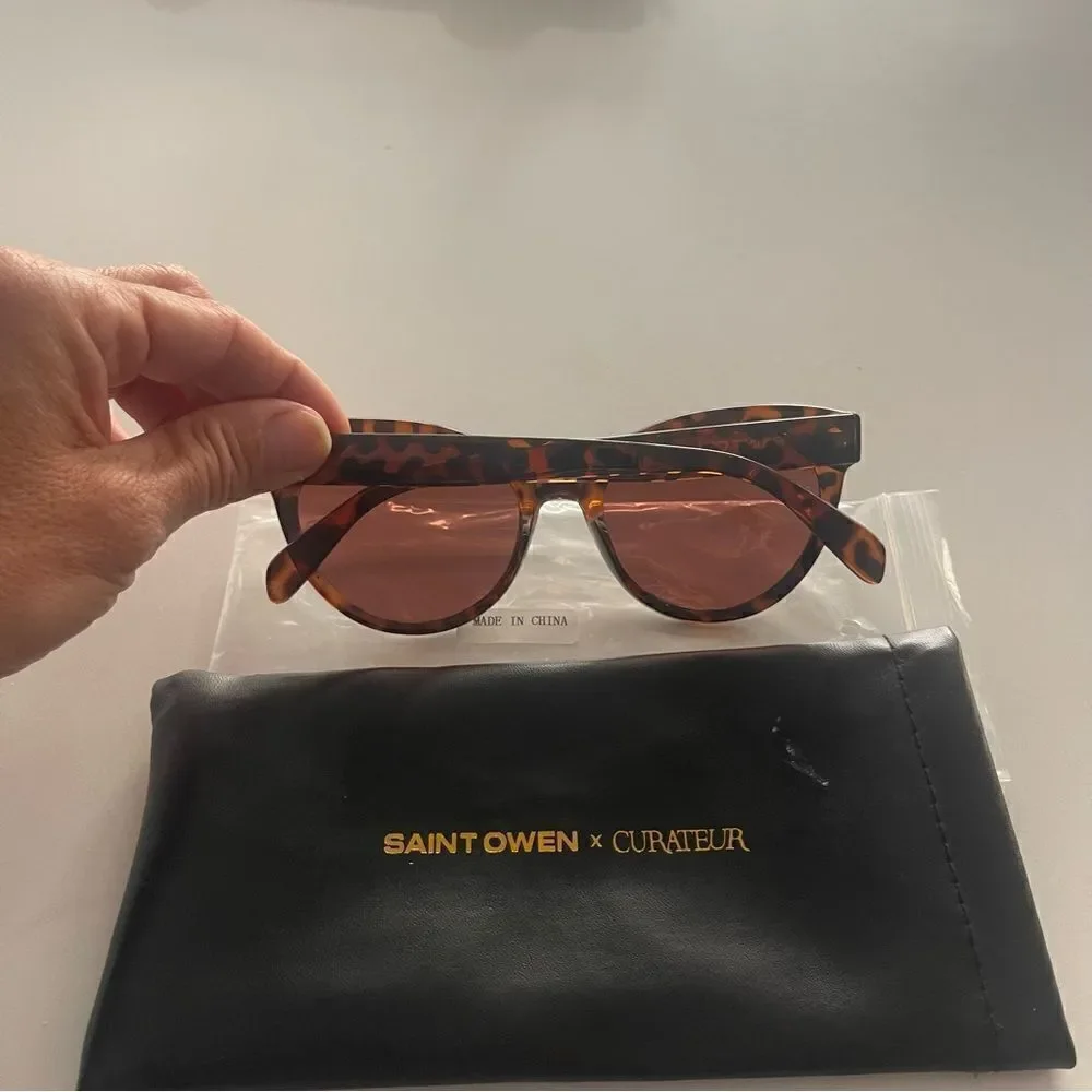 Saint Owen X Curateur Wylde Tortoise Shell Sunglasses New